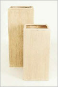 Tall square stone plant container Tall square stone plant container