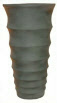 Tall wide ribbed GRP vase style plant container