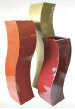 Wavy plant containers and pedestals